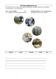 English Worksheet: Describing the Wine Making Process