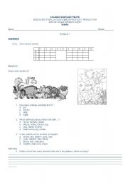 English Worksheet: anIMALS