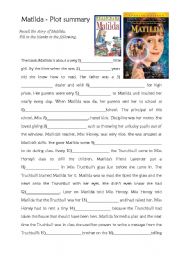 English Worksheet: Matilda _plot summary