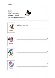 English Worksheet: Whats your name?