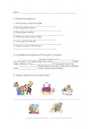 English worksheet: the house