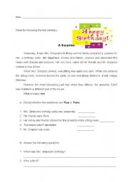 English Worksheet: S. Past