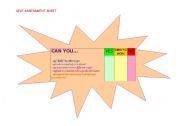 English Worksheet: Student�s self assessment sheet