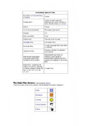 English worksheet: types of films