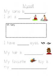 English Worksheet: Myself 