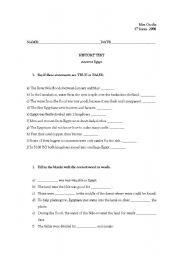 English worksheet: Ancient Egypt