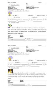 English Worksheet: Describing thr Simpsons characters