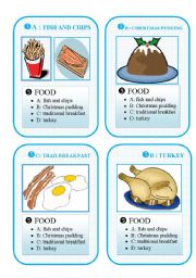 BRITAIN GO FISH CARD GAME - set 5 - food