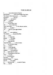 English worksheet: simple present