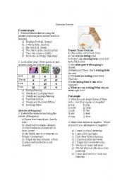 Pre Intermediate Grammar Review Multiple Parts of Speech