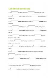 English Worksheet: conditional