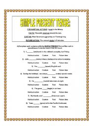 English Worksheet: SIMPLE PRESENT TENSE