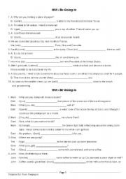 English Worksheet: will