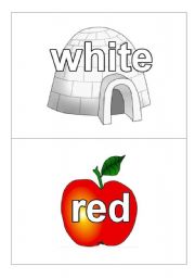 English Worksheet: color flashcards