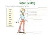 English Worksheet: Parts of the body