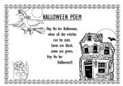 English Worksheet: Halloween poems