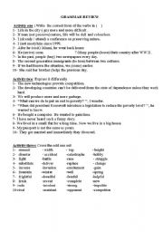 English Worksheet: GRAMMAR REVIEW