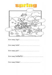 English Worksheet: This is a great worksheet to learn spring vocabulary. You can cogoring