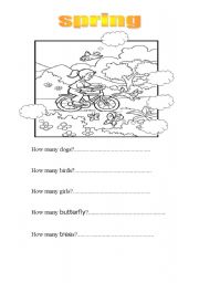 English worksheet: This is a great worksheet to learn spring vocabulary. You can cogoring