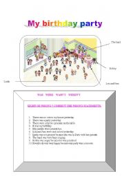 English Worksheet: my birthday party