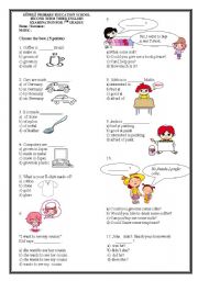 English Worksheet: ELEMENTARY REVISION