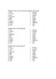 English worksheet: adjetives