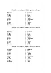 English worksheet: adjetives