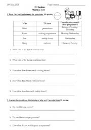 English Worksheet: Frequency adverbs test