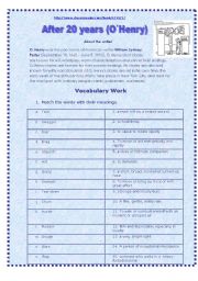 English Worksheet: After 20 years