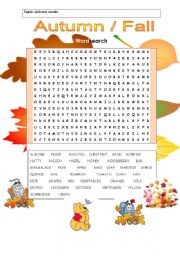 English Worksheet: Autumn