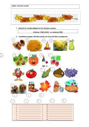 English Worksheet: Autumn