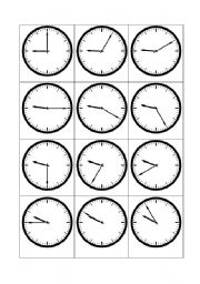 English Worksheet: Telling the time - 9 oclock