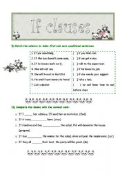 English Worksheet: Zero and First Conditionals