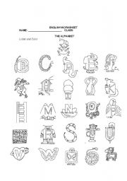 English Worksheet: THE ALPHABET