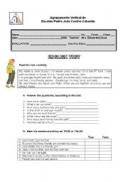 English Worksheet: English Test