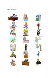 English Worksheet: jobs