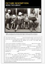 English Worksheet: Riding the subway: Picture description 3.