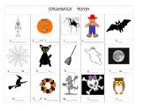 English worksheet: Halloween bingo vocabulary