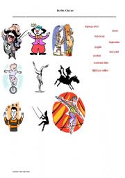 English worksheet: In the Circus