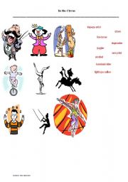 English Worksheet: In the Circus