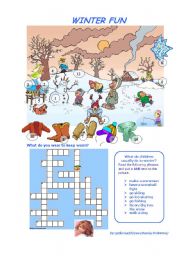 English Worksheet: WINTER FUN