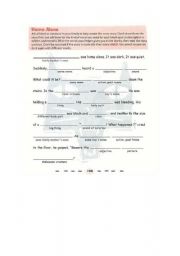 English Worksheet: a scary story