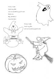 English Worksheet: Halloween riddles