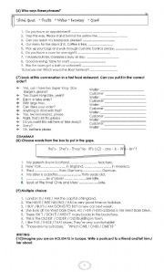 English Worksheet: BASIC ENGLISH for travellers - part 3