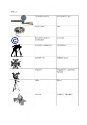 English worksheet: some film terminology