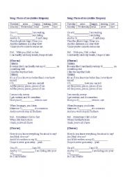 English Worksheet: Song - Pieces of me - Ashley Simpson