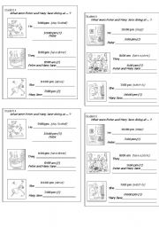 English Worksheet: Past Continuous