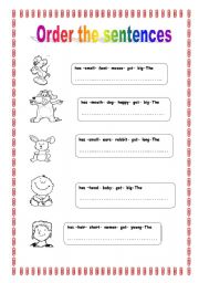 English Worksheet: word order