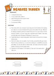 English Worksheet: Roasted turkey recipe