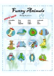 English Worksheet: animals 